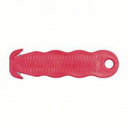 Klever KCJ-1R Safety Cutter 4 5/8 in Overall Lg, Contoured Handle, Textured, Steel, Red, 10 PK