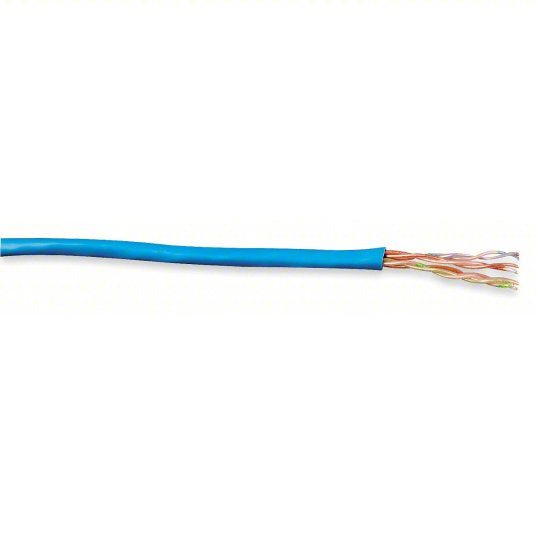 Genspeed 7131140 Category Cable 1,000 ft Cable Lg, 23 AWG, Plenum, Blue, PVC, Std, 7131140, 6, Unshielded