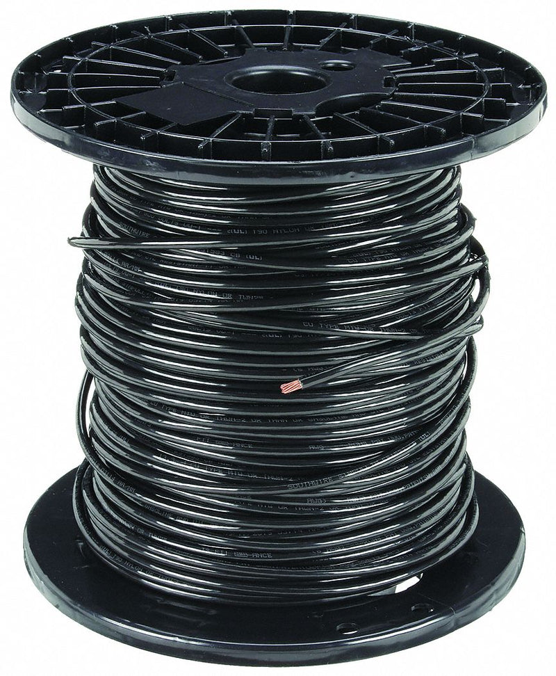 Southwire 20488312 SIMpull THHN Copper 8 AWG Stranded Black 500 ft Building Wire