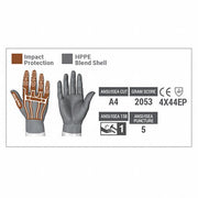 Hexarmor 2090X-S (7) Coated Gloves S (7), ANSI Cut Level A4, Full, ANSI Impact Level 1, Knit Cuff, 1 PR