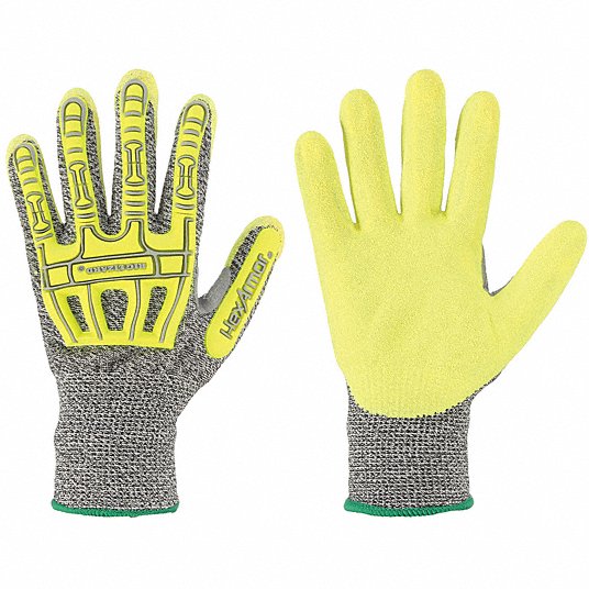 Hexarmor 2090X-S (7) Coated Gloves S (7), ANSI Cut Level A4, Full, ANSI Impact Level 1, Knit Cuff, 1 PR