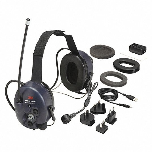 3M Peltor MT73H7B4D10-NA Behind-the-Neck Communication Headset, 28 dB, Dark Blue