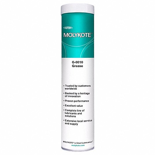 Molykote 4086339 Bearing Grease G-0010, 14.1 oz, Cartridge, NLGI Grade 2, Polyurea Thickener Case of 10
