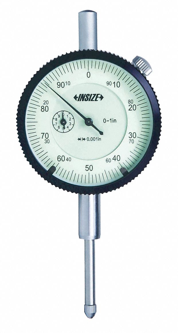 Insize 2307-1 Dial Indicator, Lug Back, 0 to 1 in