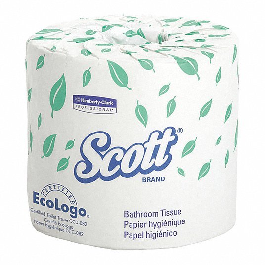 Kimberly Clark 04460 Standard Roll Toilet Paper, 2-Ply Individually wrapped rolls, 550 Sheets/Roll, 80 Rolls