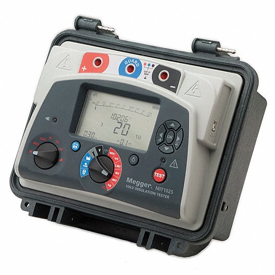 Megger MIT1025 AC and Battery Megohmmeter, 10,000VDC