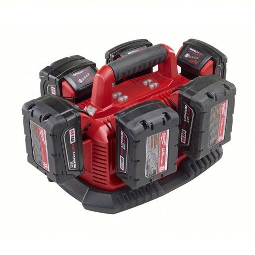 Milwaukee 48-59-1806 Battery Charger, Multi-Port Sequential Charging, For 18V, Li-ion, Std, 120V