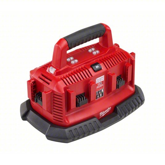 Milwaukee 48-59-1806 Battery Charger, Multi-Port Sequential Charging, For 18V, Li-ion, Std, 120V