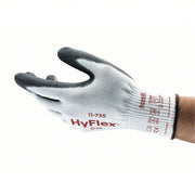 Hyflex 11-735 Coated Gloves 2XL (11), ANSI Cut Level A4, Palm, Dipped, Polyurethane, Sandy, 1 PR