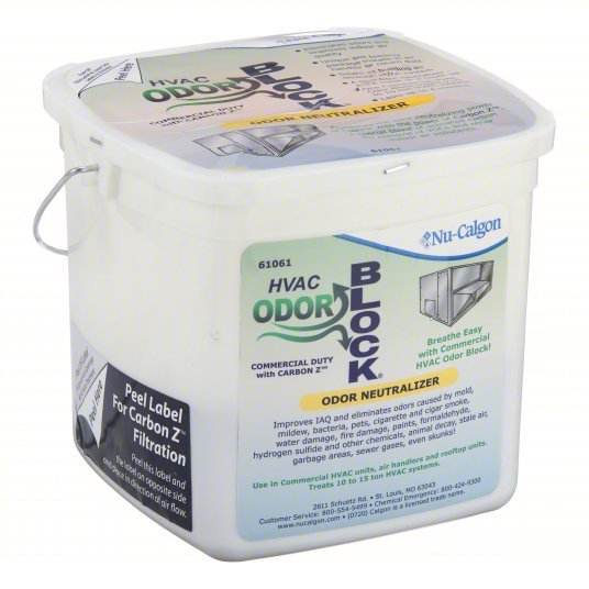 Nu-Calgon 61061 System Odor Neutralizer ClenAir Original, 8.5 lb Pail, 2,500 sq ft, Fresh, White