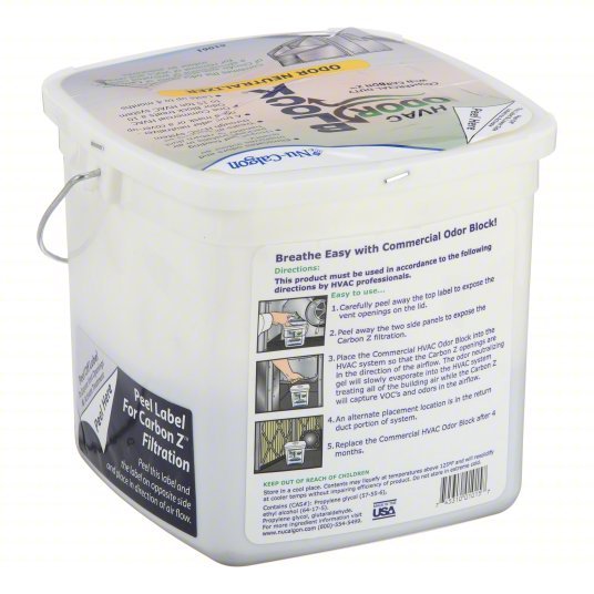 Nu-Calgon 61061 System Odor Neutralizer ClenAir Original, 8.5 lb Pail, 2,500 sq ft, Fresh, White
