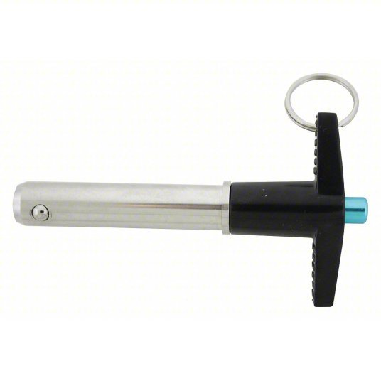 Redwood LBT-SS7165 Quick Release Pin T-Handle, 5/8 in Shank Dia, 3 in Shank Lg, Stainless Steel, Push Button