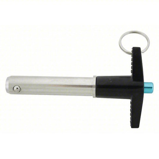 Redwood LBT-SS7165 Quick Release Pin T-Handle, 5/8 in Shank Dia, 3 in Shank Lg, Stainless Steel, Push Button