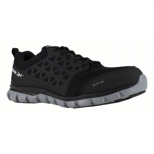 Reebok RB4041 Sublite Series, Alloy Toe Athletic Work Shoe, Black, EH, Best Slip-Resistance, Men's Size 10W