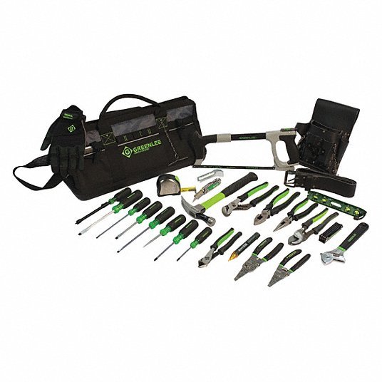 Greenlee 0159-28MULTI Electricians Tool Kit 26 Total Pcs, Tool Bag