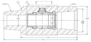 Hikalibre 4179-NC50-SERIES Valve Assembly, 7.38 OD X 2.81 ID X 14.67 SH-SH, NC50 BXP, 15 KSI WP, Manual, Class 2