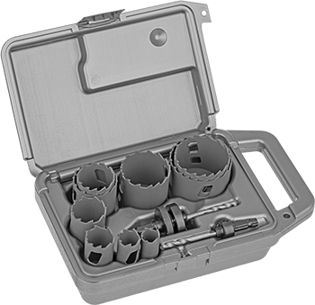 McMaster 4192A62 Long-Life Hole Saw Kit with 9 Saws