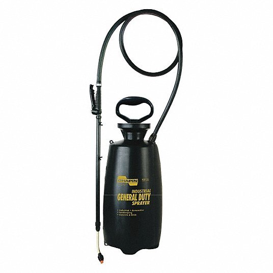 Chapin 2553E 3 gal. Industrial General Duty Sprayer, Polyethylene Tank, Fan Spray Pattern, 60" Hose Length