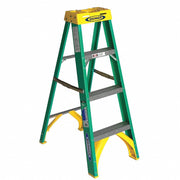 Werner 5904 Stepladder 4 ft Ladder Size, Fiberglass, 225 lb Load Capacity, 11 lb Wt, 1.9 ft Standing Ht