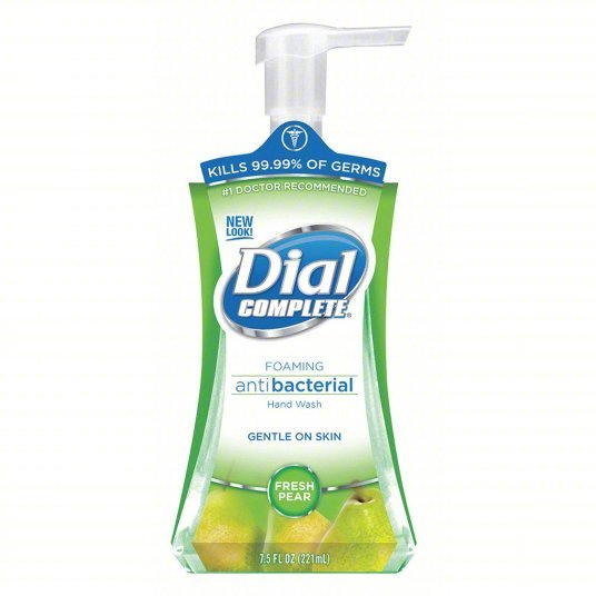 Dial 02934 Foam, 7.5 oz, Pump Bottle, Fresh Pear Fragrance, Antibacterial, 8 PK