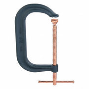 Wilton 408-P Spatter Resistant C-Clamp Extra Heavy Duty, V-Grooved, Swivel, Sliding T Handle