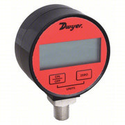Dwyer DPGA-05 Digital Industrial Pressure Gauge 0 to 15 psi, For Dry Air & Gases, 1/4 in NPT Male, Bottom