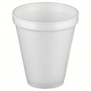 Dart 12J12 Disposable Hot/Cold Cup 12 oz Capacity, White, Foam, Unwrapped, Patternless, 1,000 PK