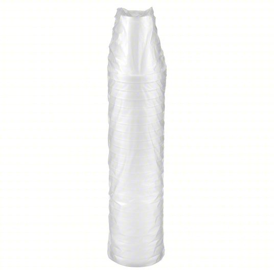 Dart 12J12 Disposable Hot/Cold Cup 12 oz Capacity, White, Foam, Unwrapped, Patternless, 1,000 PK