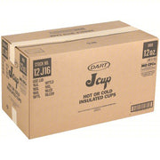Dart 12J12 Disposable Hot/Cold Cup 12 oz Capacity, White, Foam, Unwrapped, Patternless, 1,000 PK