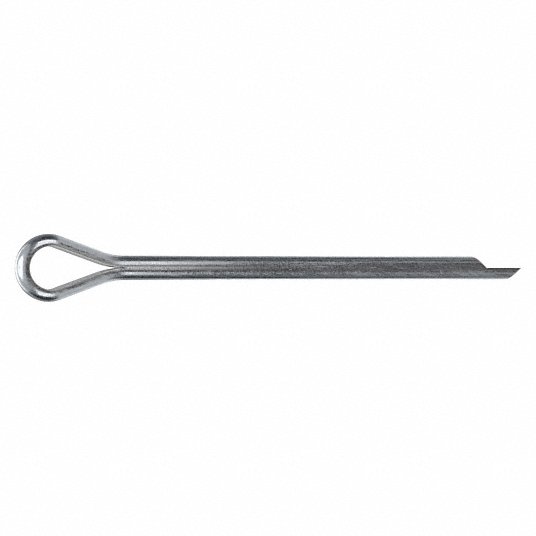 Fabory U39350.009.0150 Cotter Pin,3/32 in dia,1 1/2 in L,Extended Prong, Inch, 3/32 in Pin Dia, Steel, 100 PK