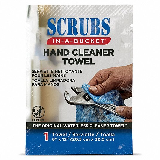 Scrubs 42201 Hand Cleaning Towels, 8In Wx12In L