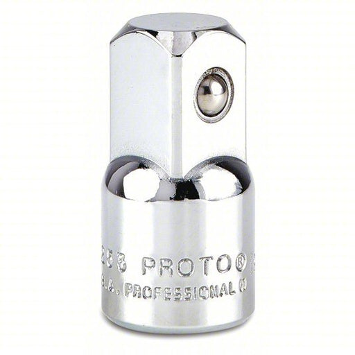 Proto J5253 Socket Adapter 1/2 in Output Drive Size, Square, 1 7/16 in Overall Lg, Chrome, Locking