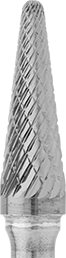 McMaster 4308A14 Carbide Bur Set with 1/4" Shank Diameter 8 Pieces, 1-3/4" to 3" Overall Length, Double Cut