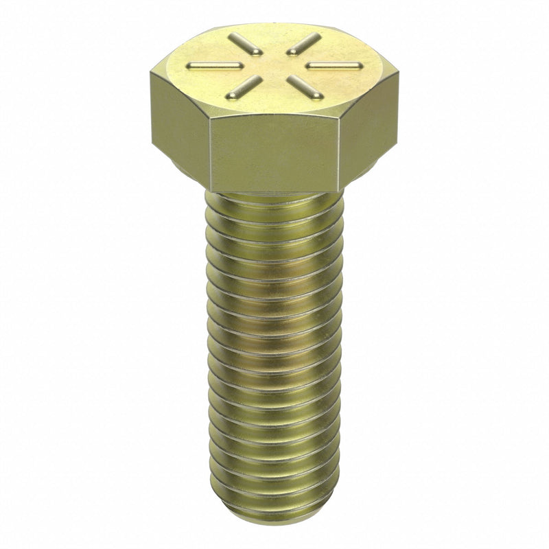 Approved Vendor N04104.056.0150 Hex Head Cap Screw, Steel, Grade 8, Zinc Yellow, 9/16"-12, Coarse, 1 1/2 in lg, Made in USA*, 25 PK