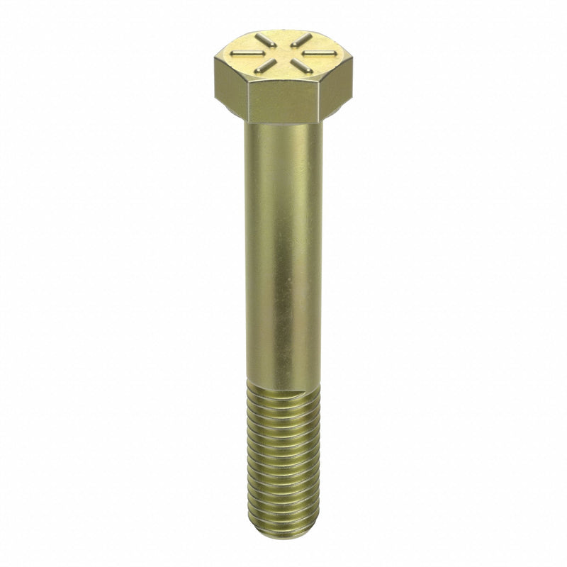Approved Vendor N04104.050.0300 Hex Head Cap Screw, Steel, Grade 8, Zinc Yellow, 1/2"-13, Coarse, 3 in lg, Made in USA*, Inch, 10 PK