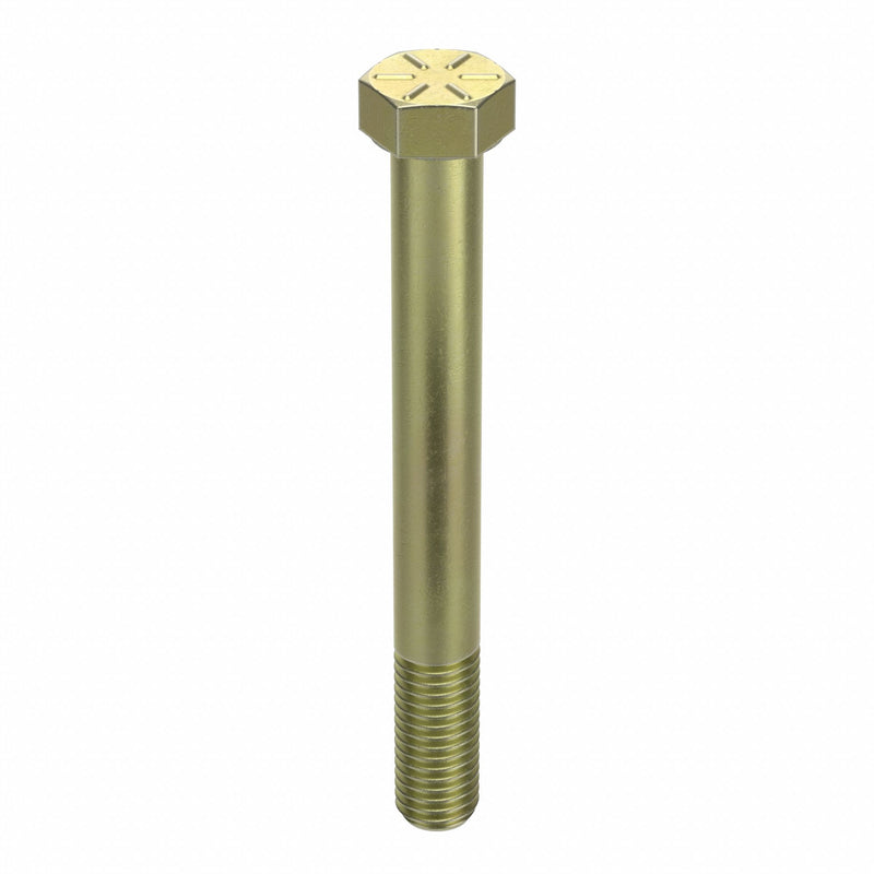 Approved Vendor N04104.050.0500 Hex Head Cap Screw, Steel, Grade 8, Zinc Yellow, 1/2"-13, Coarse, 5 in lg, Made in USA*, Inch, 5 PK