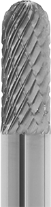 McMaster 4308A14 Carbide Bur Set with 1/4" Shank Diameter 8 Pieces, 1-3/4" to 3" Overall Length, Double Cut