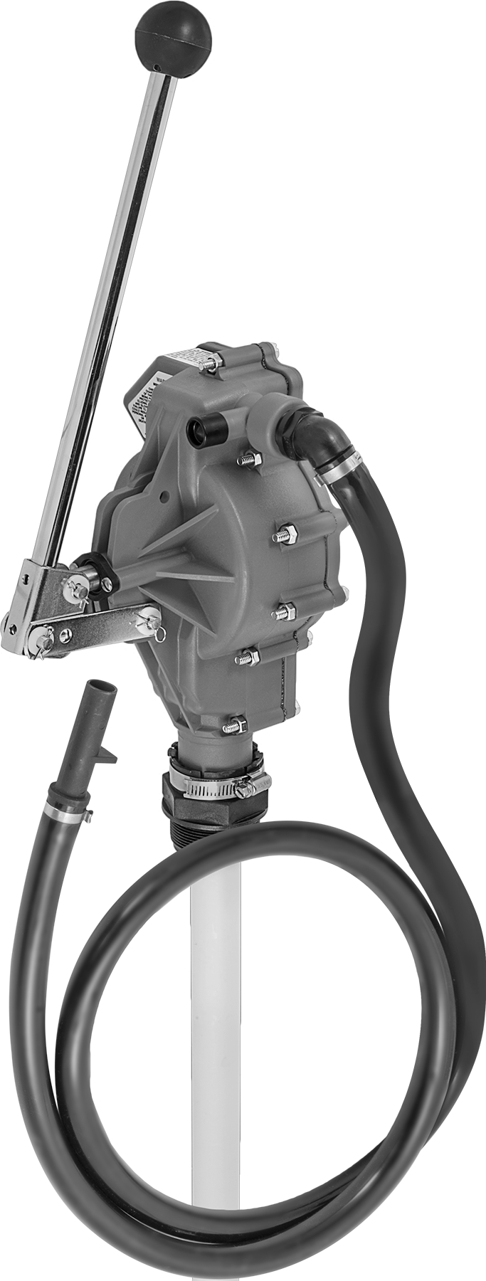 McMaster 4312K28 Quick-Dispensing Drum Pump for Fuel, with Nozzle, 32 oz/Stroke, for 55 Gallon Drum