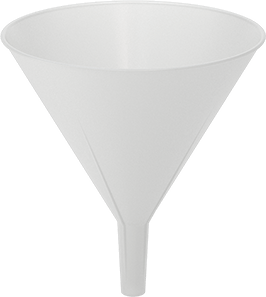 McMaster 4383T5 32 FL oz Plastic Funnel with Vapor-Lock Resistant Ridges