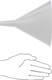 McMaster 4383T5 32 FL oz Plastic Funnel with Vapor-Lock Resistant Ridges