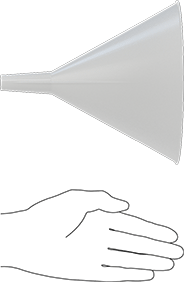 McMaster 4383T5 32 FL oz Plastic Funnel with Vapor-Lock Resistant Ridges