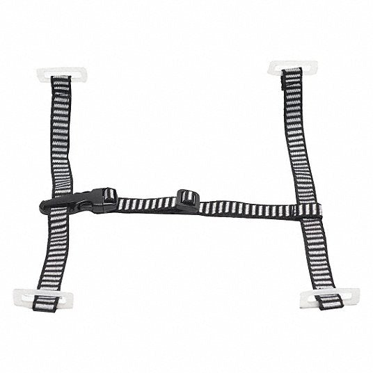 MSA 10124238 Chinstrap, 4-pt, 3/4" polyester webbing, attaches to suspension, 10 pack