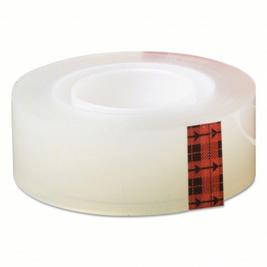 3M 600K6 Office Tape Scotch™, 600, 3/4 in x 83 1/3 ft, 1 in Tape Core Dia, Transparent, Gloss, 6 PK