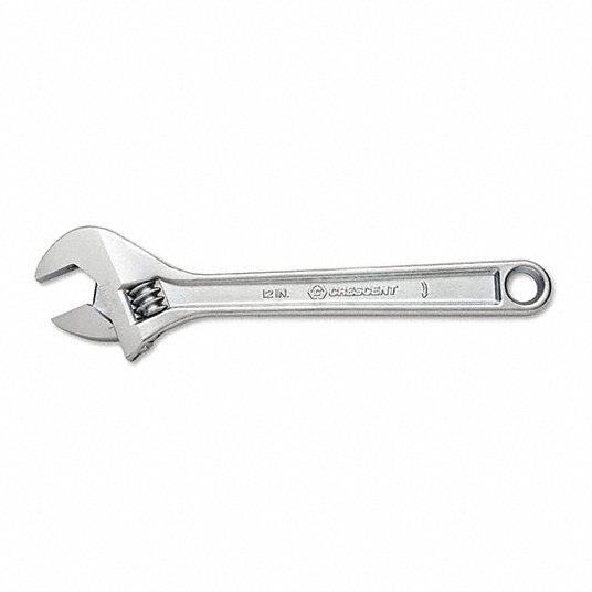 Crescent AC212VS Adjustable Wrench,12",Chrome,Carded