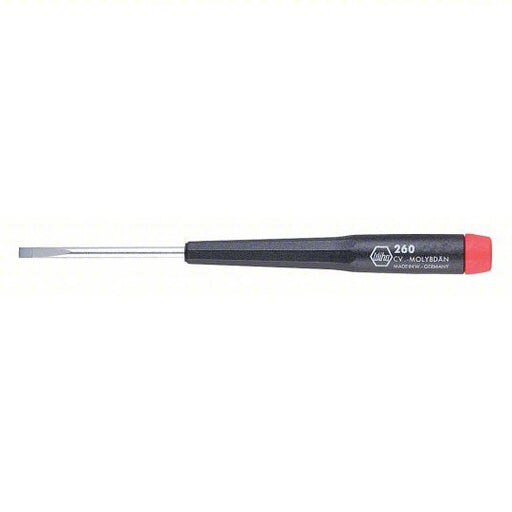 Wiha 26032 Precision Slotted Screwdriver 1/8 in Tip Size, 6 1/2 in Overall Lg, 2 3/8 in Shank Lg
