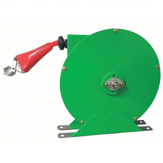 Redwood RW440G06 Cable Reel Spring Return, Powder Coated, Locking, Green, 50 ft Cable Lg