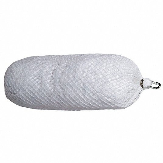 Spilltech WBB515 Sorbent Boom 3 in Dia, 15 in Lg, 5 gal Volume Absorbed per Pkg., White, 0.4 gal, 12 PK