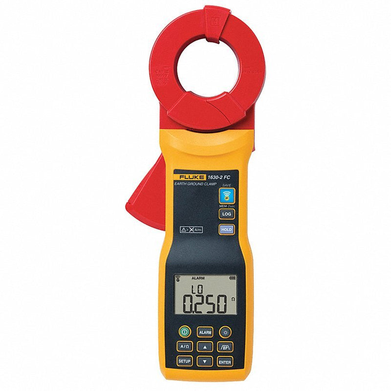 FLUKE-1630-2 FC Clamp On Earth Resistance Tester: CAT III 1000V/CAT IV 600V, 0.2 mA to 40 A, 122°F Max Op Temp