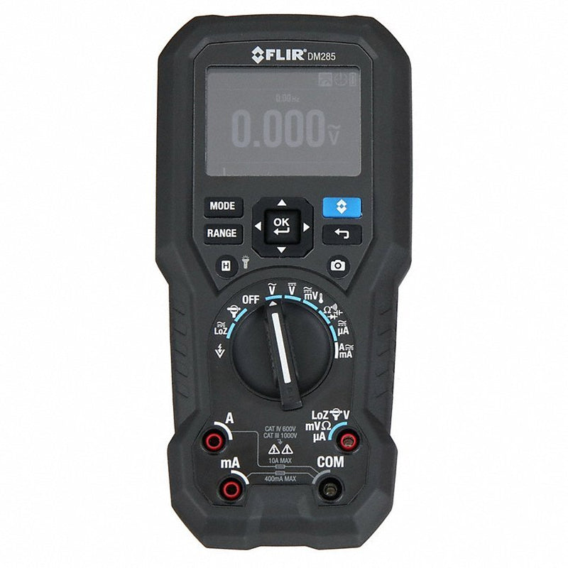 FLIR DM285 Digital Multimeter CAT IV 600V, TRMS, 1,000 V Max AC Volt Measurement, 6,000, TFT LCD