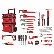 Milwaukee 48-22-0141 Plumbers Tool Kit 22 Pcs, Rolling Modular Tool Box